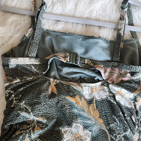 Seafolly Balinese Retreat Maillot One Piece Olive Leaf size USA 8 AU 12DD - Picture 13 of 16